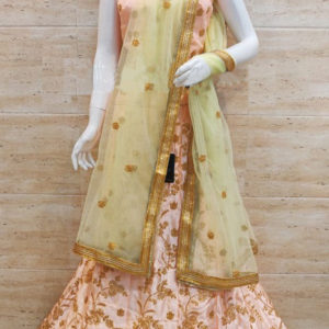 peach-lehnga